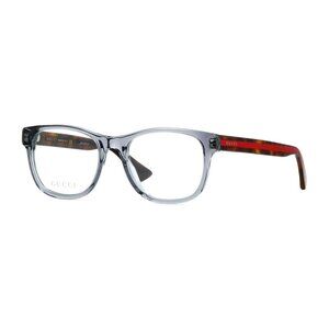 NWT GUCCI EYEGLASSES, TRANSPARENT GRAY HAVANA MEN SQUARE EYEWEAR GUCCI
